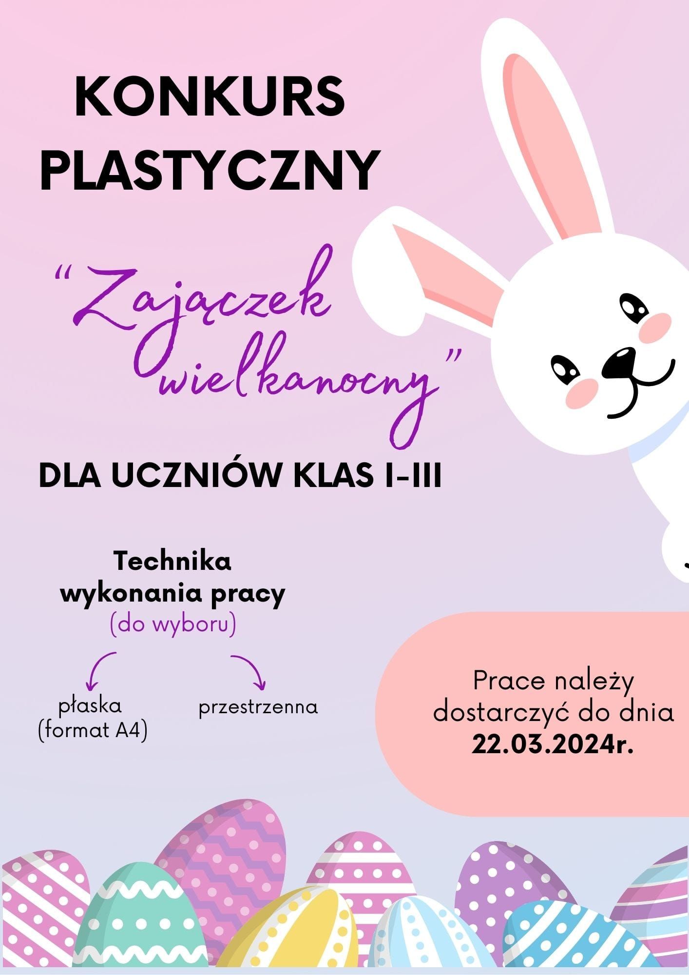 Konkurs plastyczny - Zajączek wielkanocny
